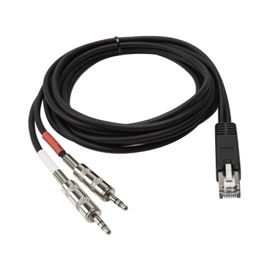 Dual 3.5mm Steirió Fireann Go Rj45 Cábla Fireann