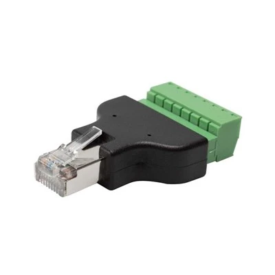 Rj45 8P8C Bloc Teirminéil Scriú Fireann Go 8 Bioráin