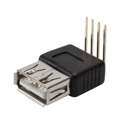 Soicéad USB A Go Críochfort PCB 4Pin 90 Céim