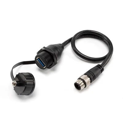 USB 3 uiscedhíonach.0 Fireann go M12 5Pionáil Cábla Fireann